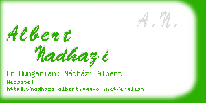albert nadhazi business card